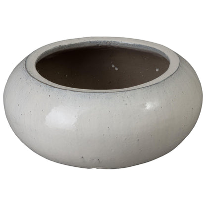 Hose Moon White Ceramic Outdoor Planter