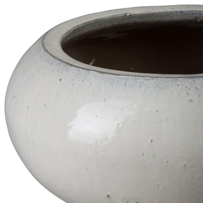 Hose Moon White Ceramic Outdoor Planter