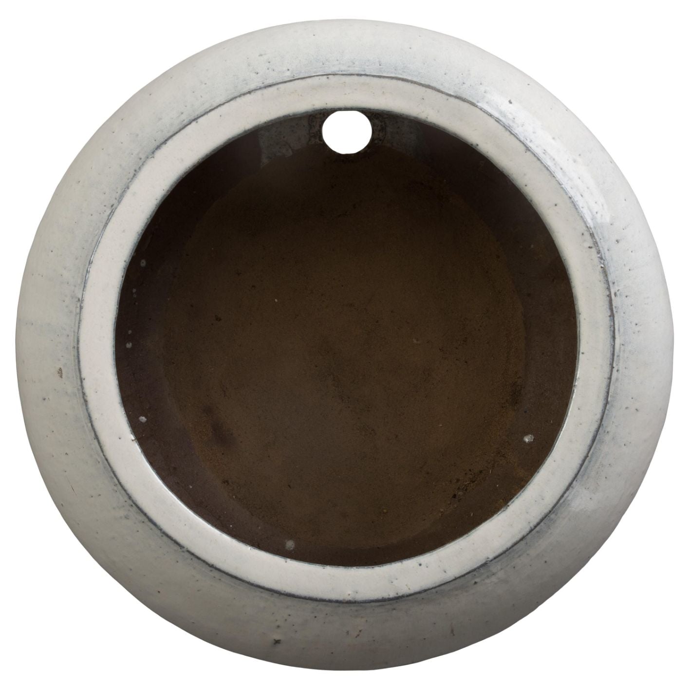 Hose Moon White Ceramic Outdoor Planter