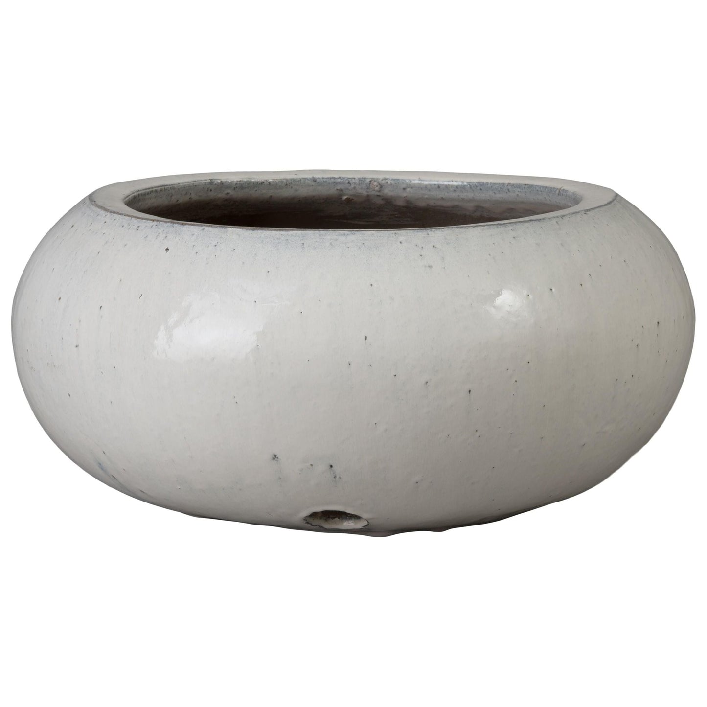Hose Moon White Ceramic Outdoor Planter