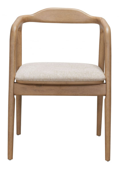 Hosoi Beige Fabric Dining Chair