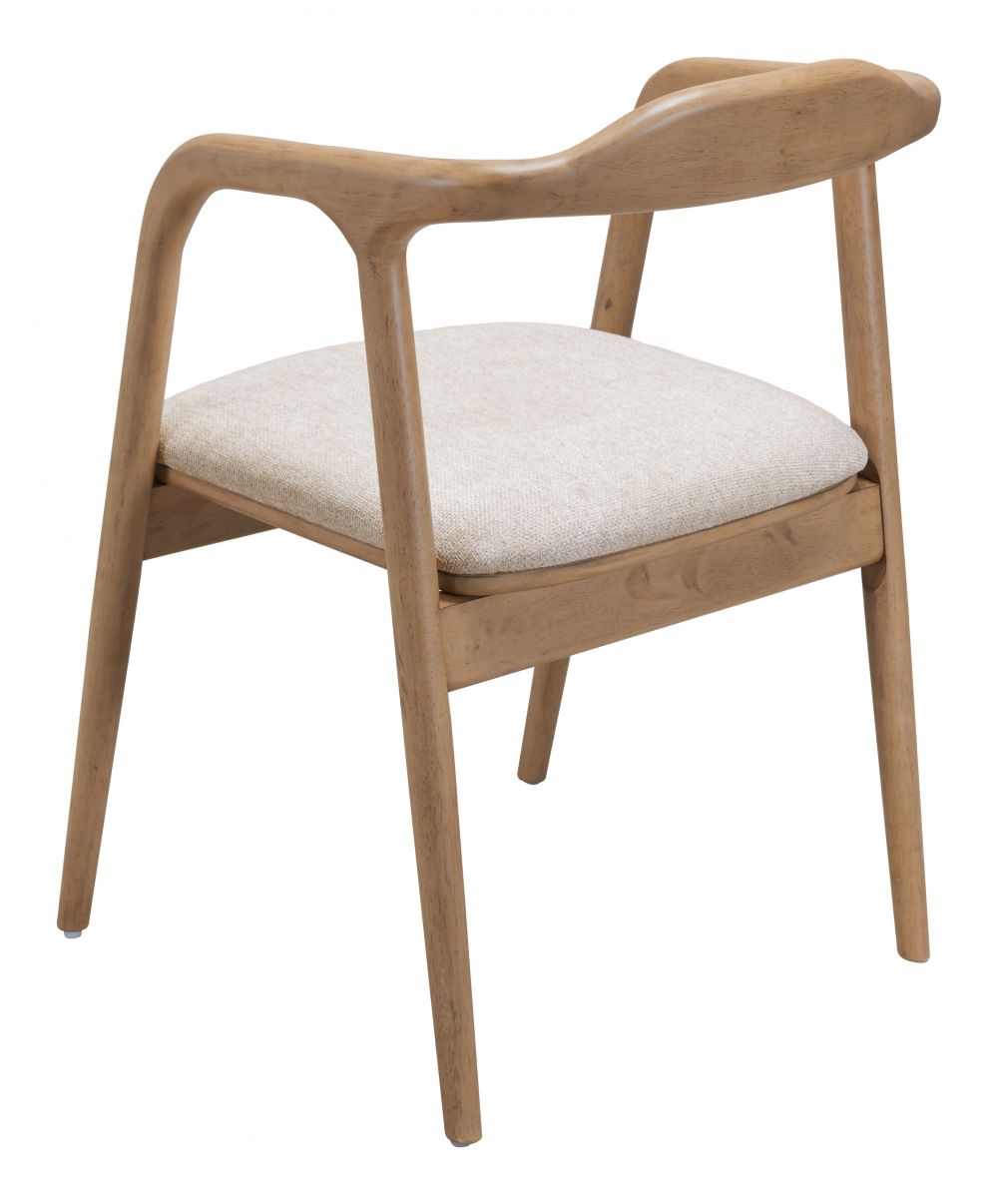 Hosoi Beige Fabric Dining Chair