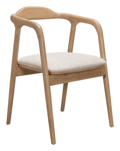Hosoi Beige Fabric Dining Chair