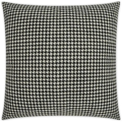 Houndstooth Black Throw Pillow With Insert
