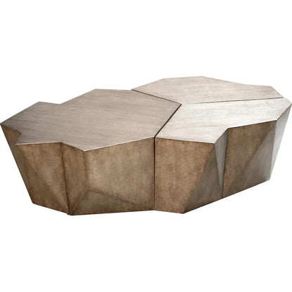 Hudson Cocktail Table Silver Large Unique Coffee Table