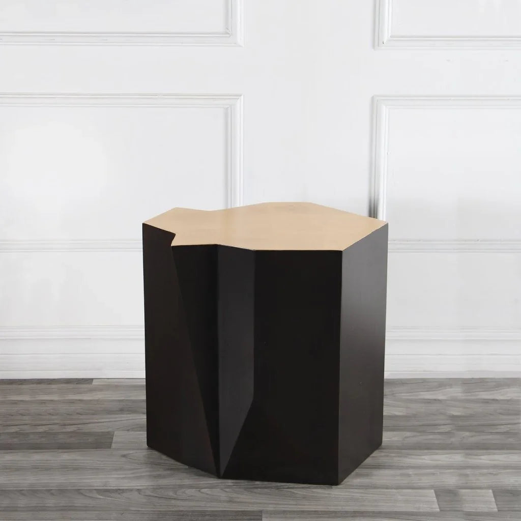 Hudson Wooden Geometric Side Table