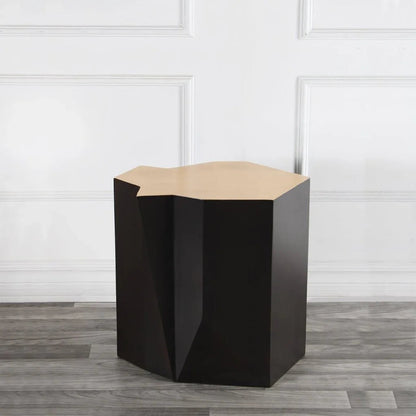 Hudson Wooden Geometric Side Table