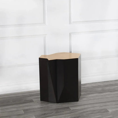 Hudson Wooden Geometric Side Table