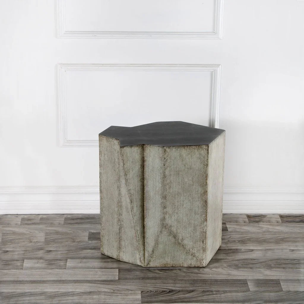 Hudson Wooden Geometric Side Table