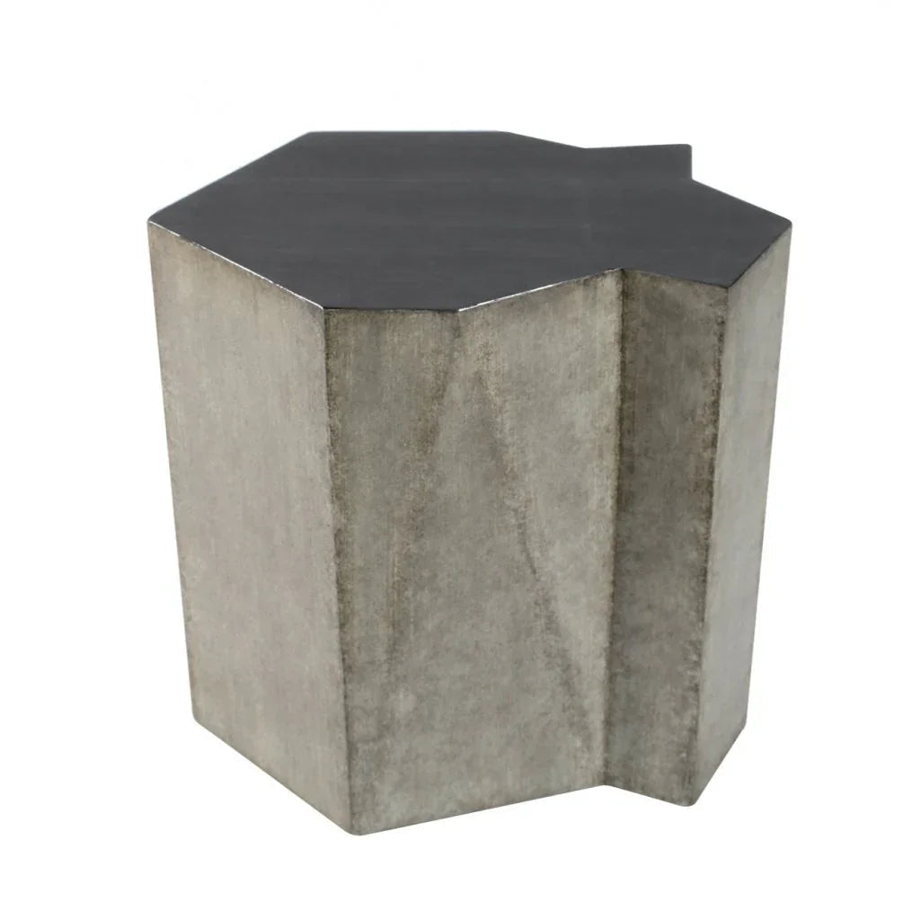 Hudson Wooden Geometric Side Table