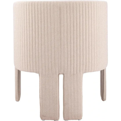 Hull Wood Beige Armless Accent Chair