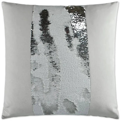 Hylee II Silver Throw Pillow With Insert