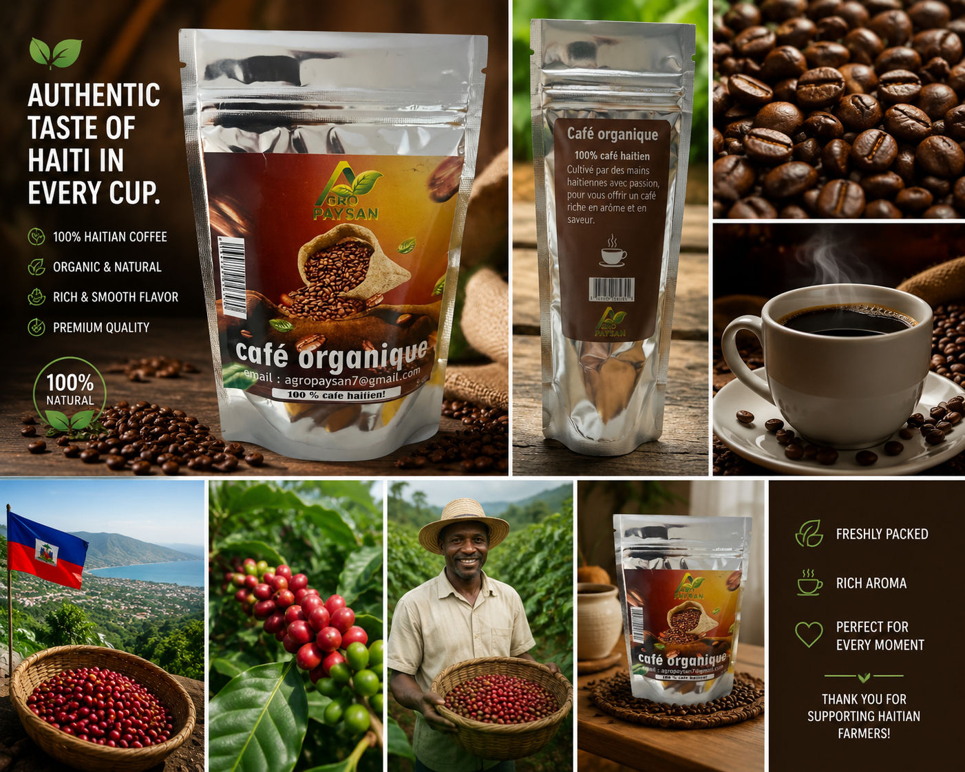 Premium Organic Haitian Coffee – Café Organique Agro Paysan – 100% Natural Haitian Coffee