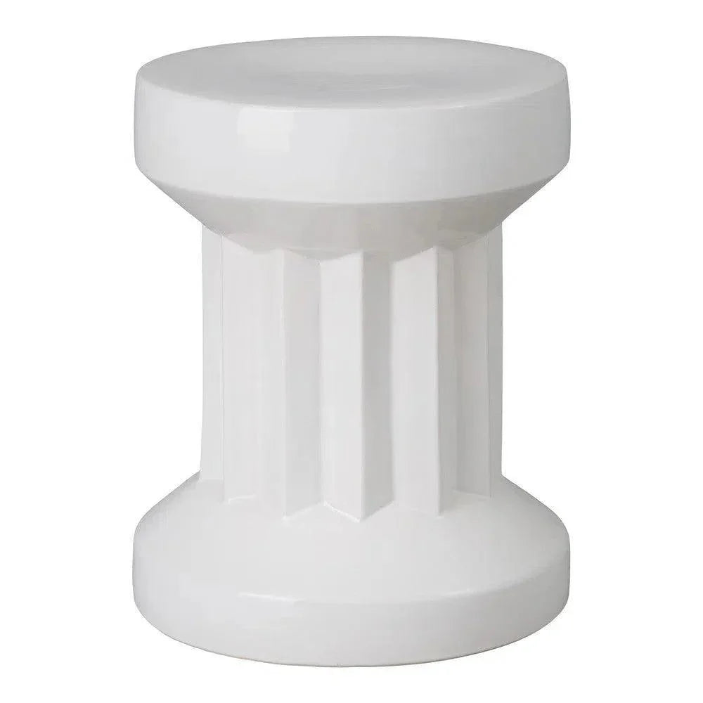 Intrepit 18 in. Round Turquoise Ceramic Garden Stool