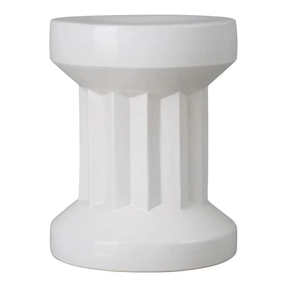 Intrepit 18 in. Round Turquoise Ceramic Garden Stool