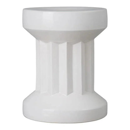 Intrepit 18 in. Round Turquoise Ceramic Garden Stool