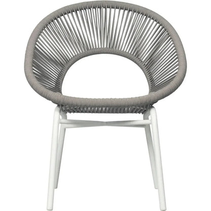 Ionian 2PC Coconut White Patio Dining Chairs