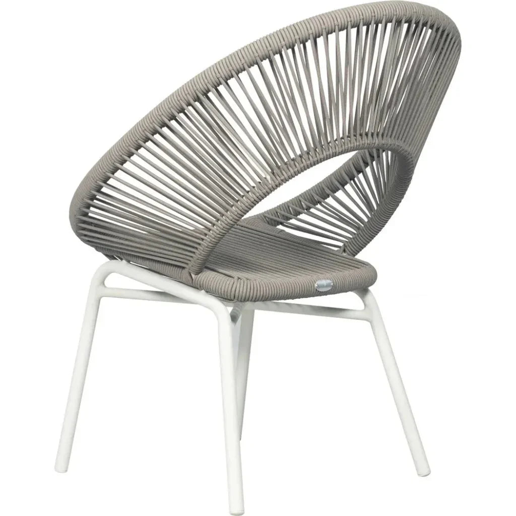 Ionian 2PC Coconut White Patio Dining Chairs