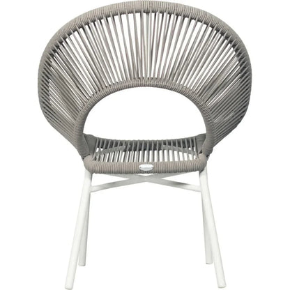 Ionian 2PC Coconut White Patio Dining Chairs