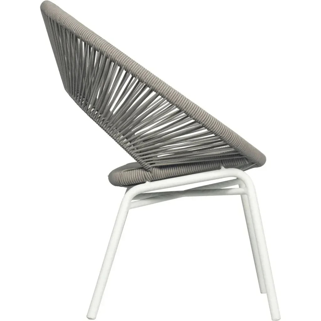 Ionian 2PC Coconut White Patio Dining Chairs