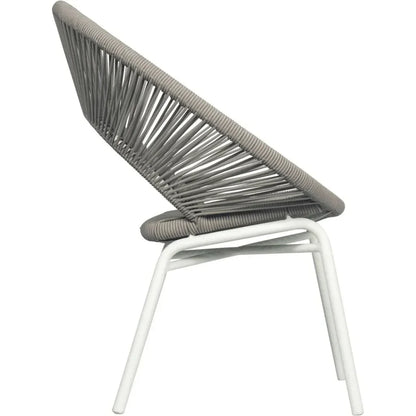 Ionian 2PC Coconut White Patio Dining Chairs