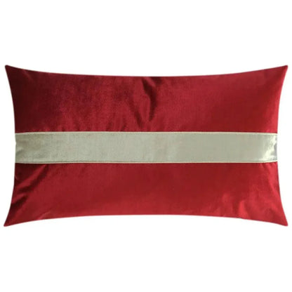 Iridescence Band Lumbar Ruby Red Throw Pillow Insert