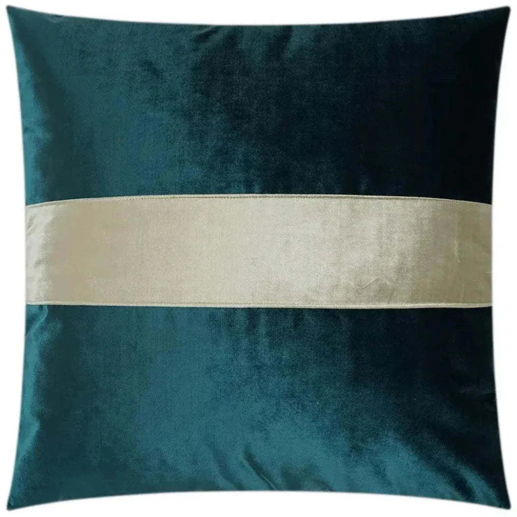 Iridescence Band Peacock Blue Throw Pillow Insert