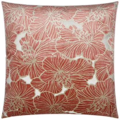 Irinia Punch Floral Coral Large Throw Pillow Insert
