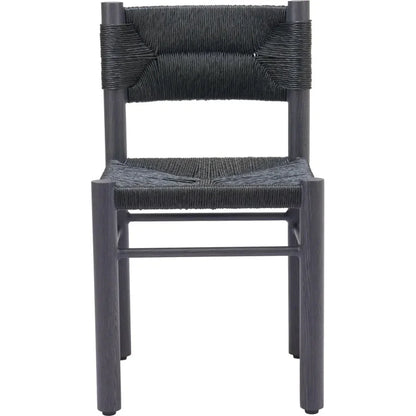 Iska Aluminum Black Armless Dining Chair 2PC