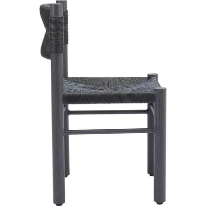 Iska Aluminum Black Armless Dining Chair 2PC