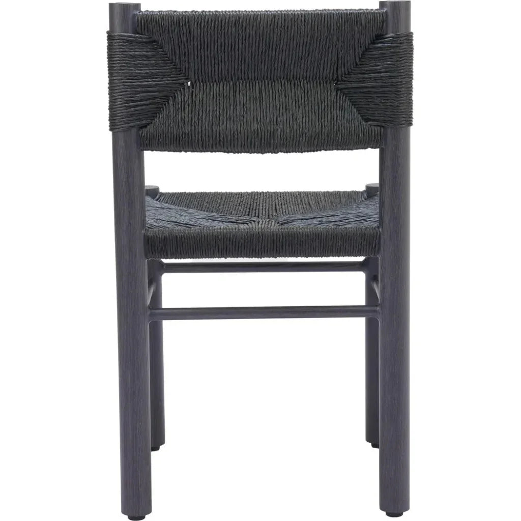 Iska Aluminum Black Armless Dining Chair 2PC