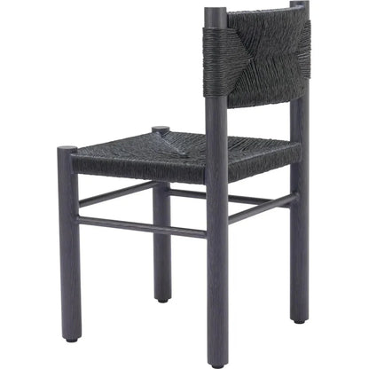 Iska Aluminum Black Armless Dining Chair 2PC