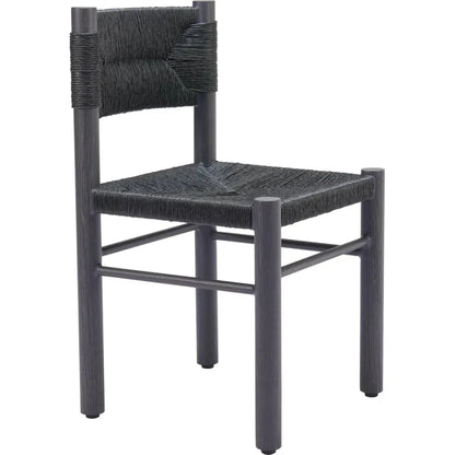Iska Aluminum Black Armless Dining Chair 2PC