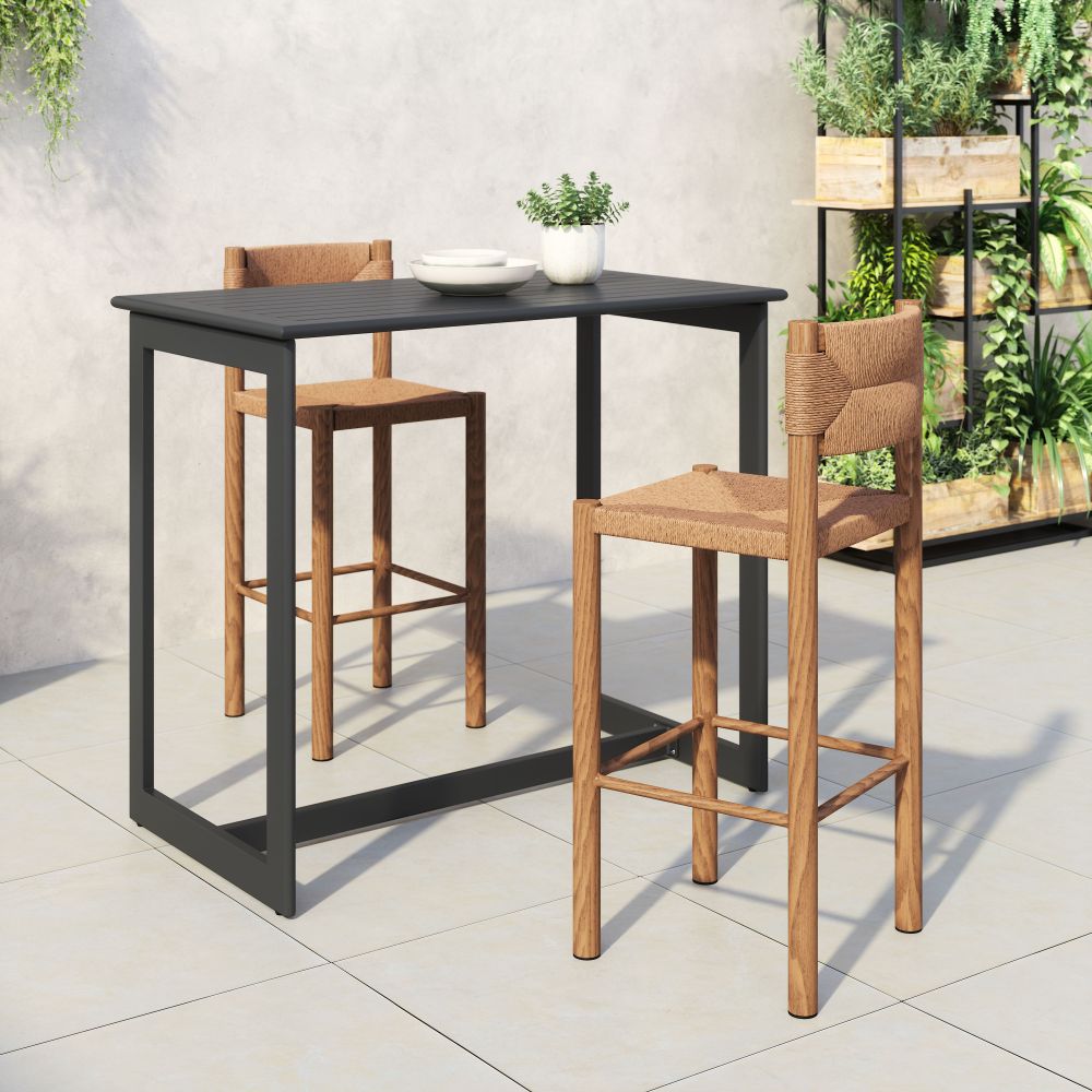 Iska Aluminum Outdoor Barstool 2PC