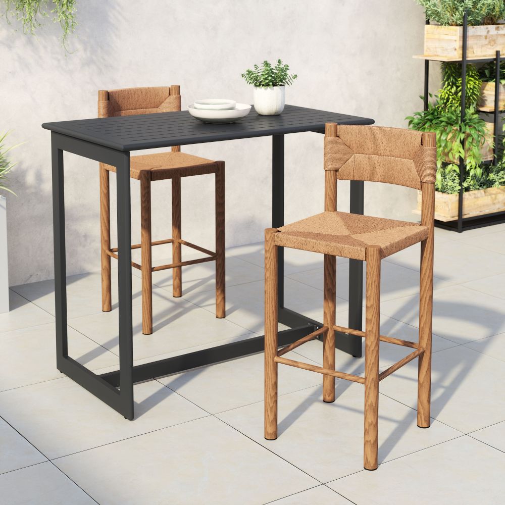 Iska Aluminum Outdoor Barstool 2PC