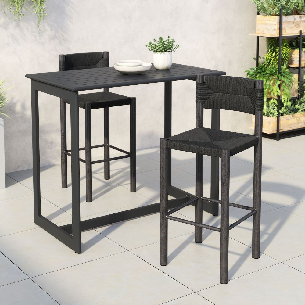 Iska Aluminum Outdoor Barstool 2PC
