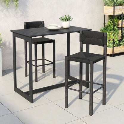 Iska Aluminum Outdoor Barstool 2PC