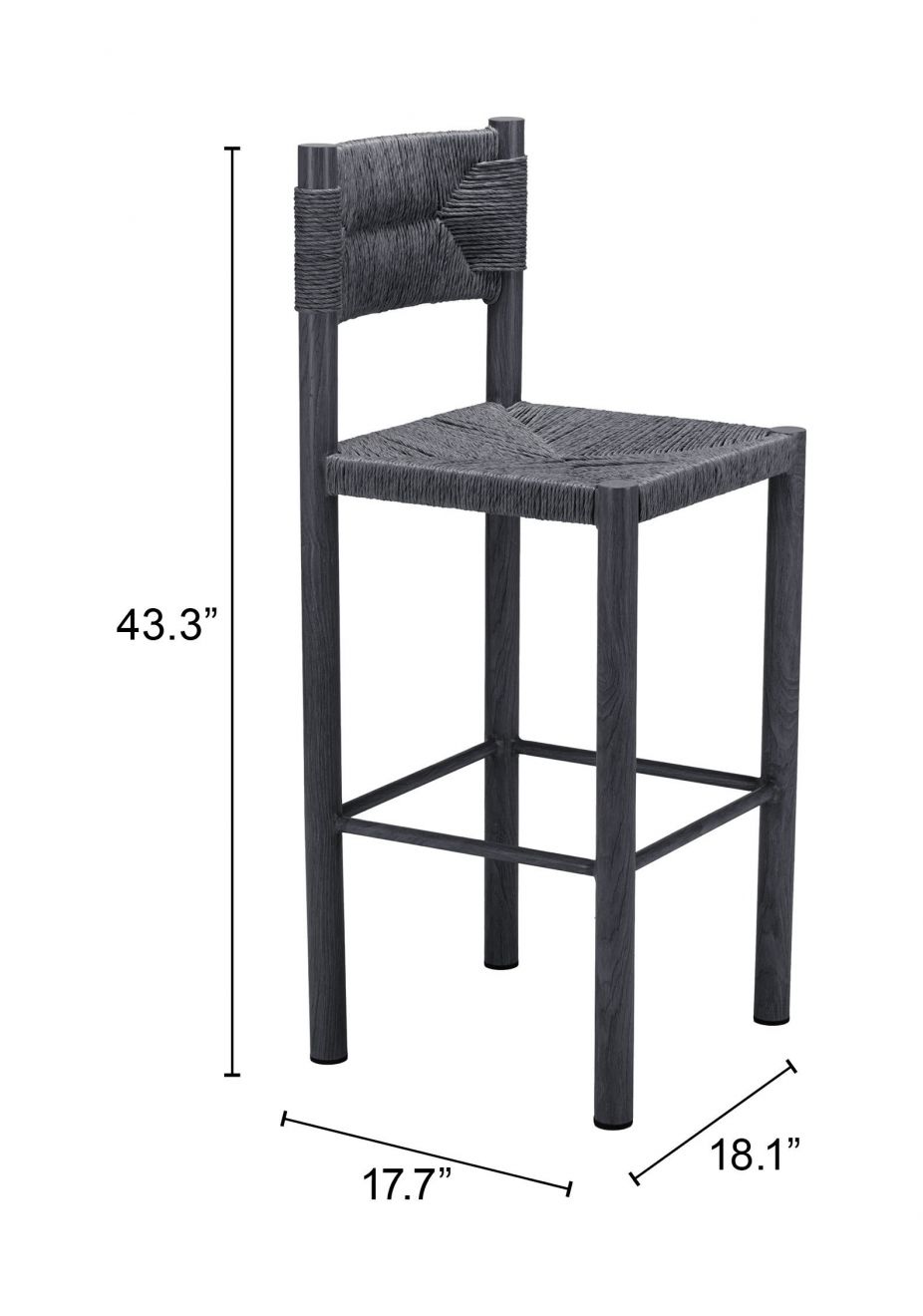 Iska Aluminum Outdoor Barstool 2PC