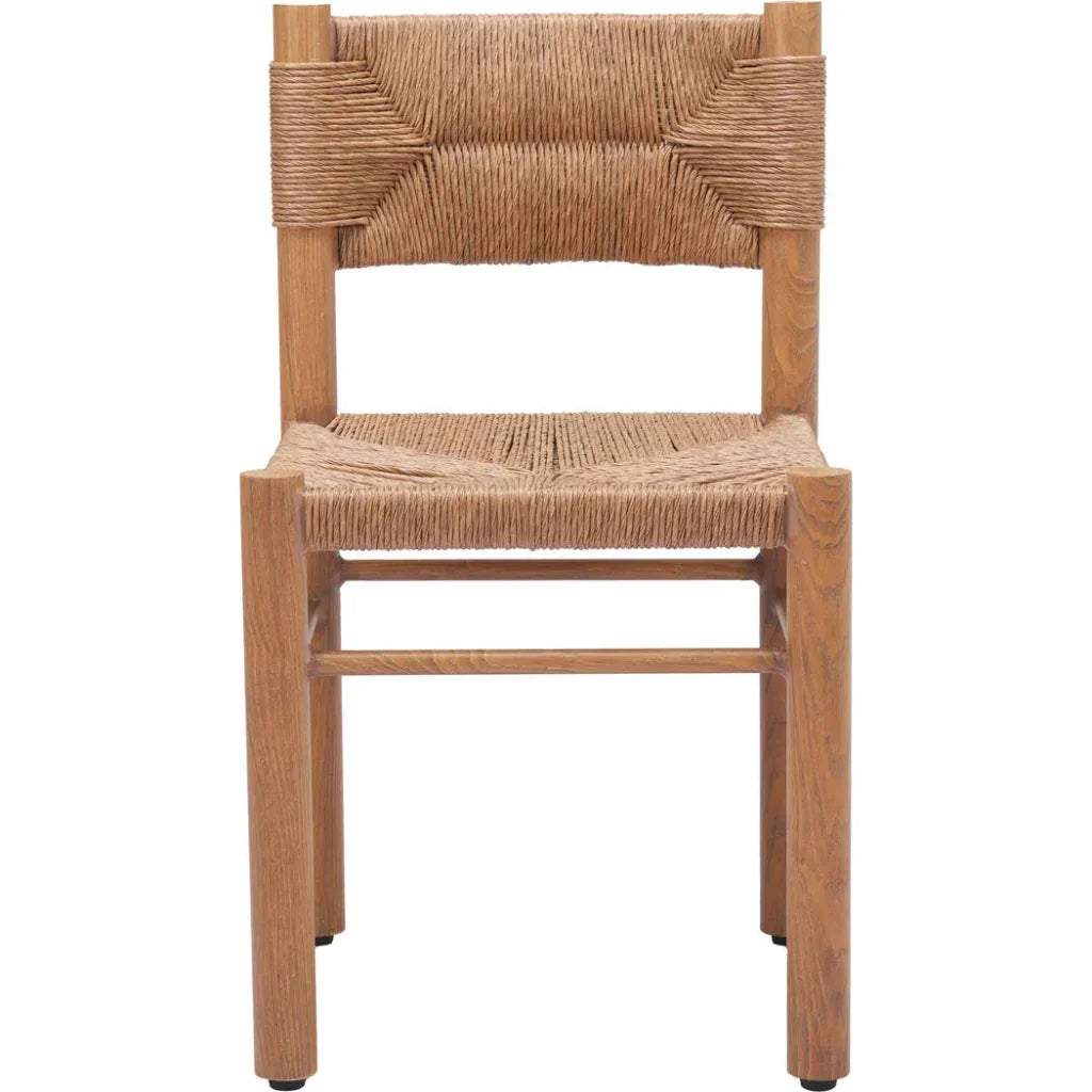 Iska Natural Wood Armless Dining Chair 2PC