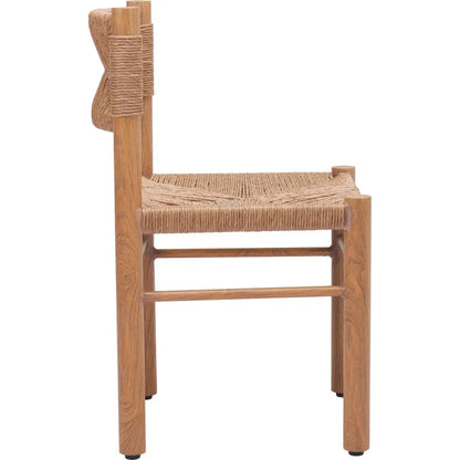Iska Natural Wood Armless Dining Chair 2PC