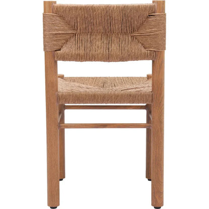 Iska Natural Wood Armless Dining Chair 2PC
