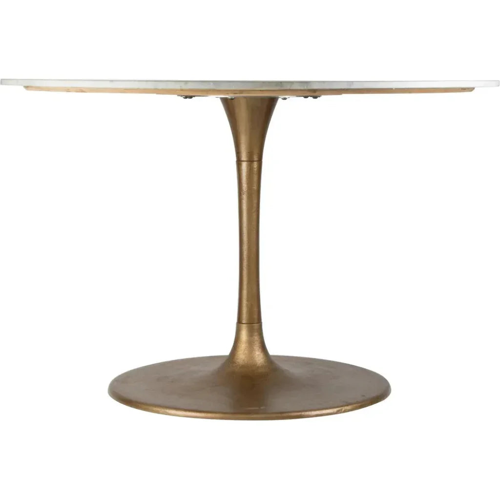Ithaca Dining Table White & Gold
