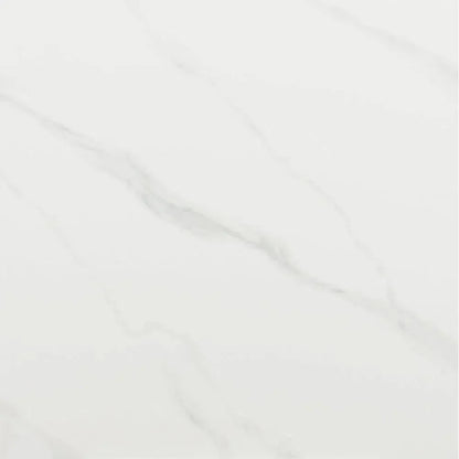 Izar Stone & Steel White Round Dining Table