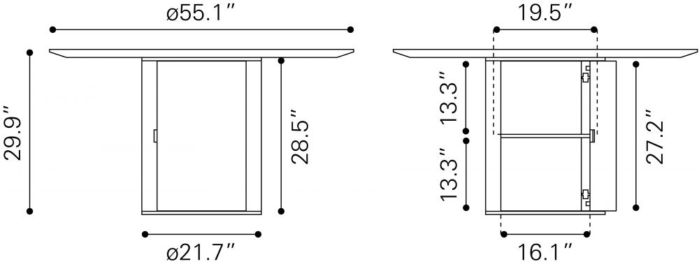 Izola Wooden Round Dining Table