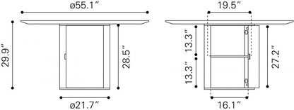 Izola Wooden Round Dining Table