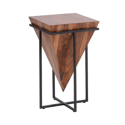 Elsinra Wooden Square Accent Table
