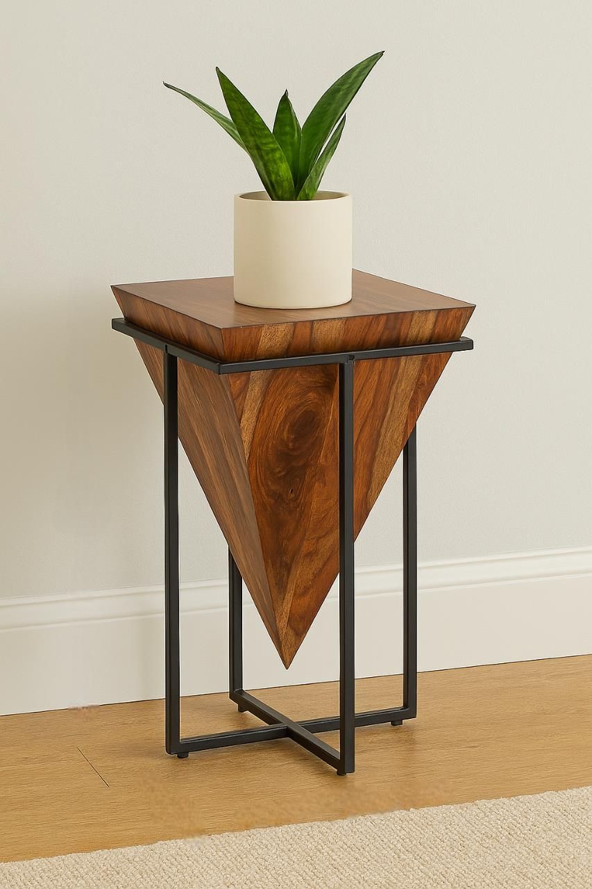 Elsinra Wooden Square Accent Table
