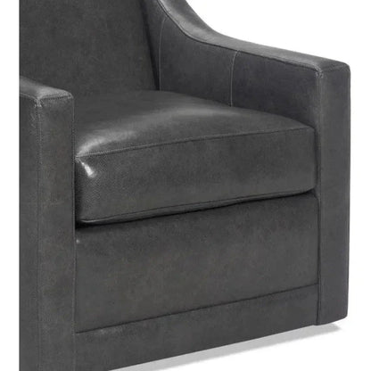 Jacob Real Leather Swivel Club Chair