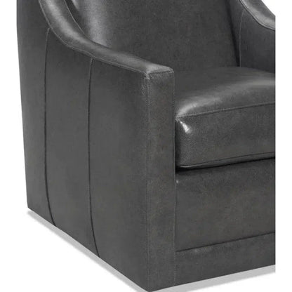 Jacob Real Leather Swivel Club Chair