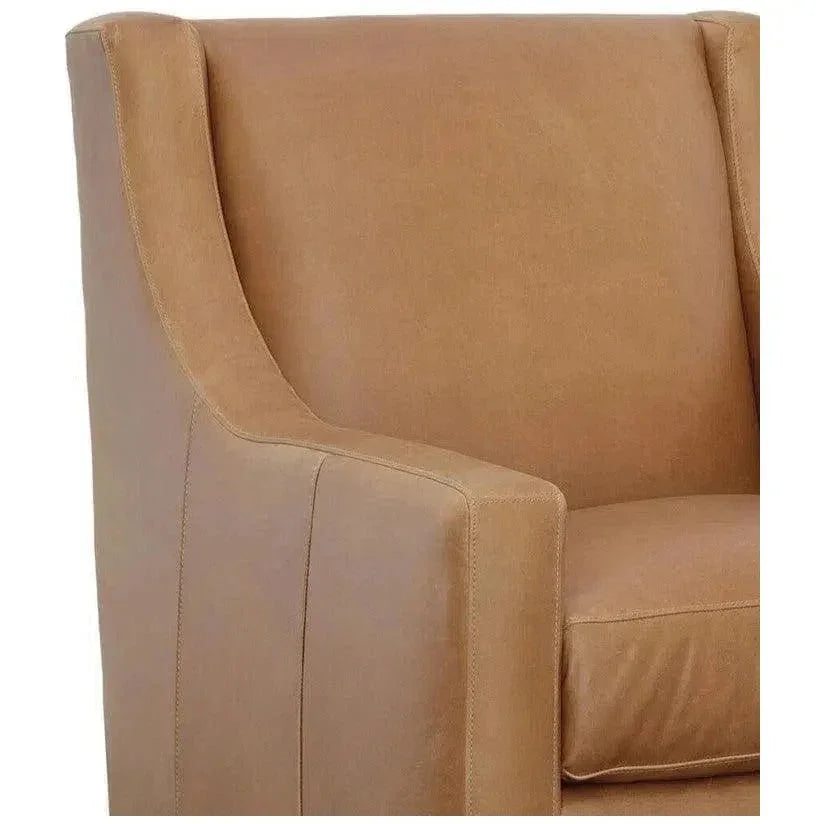 Jacob Real Leather Swivel Club Chair